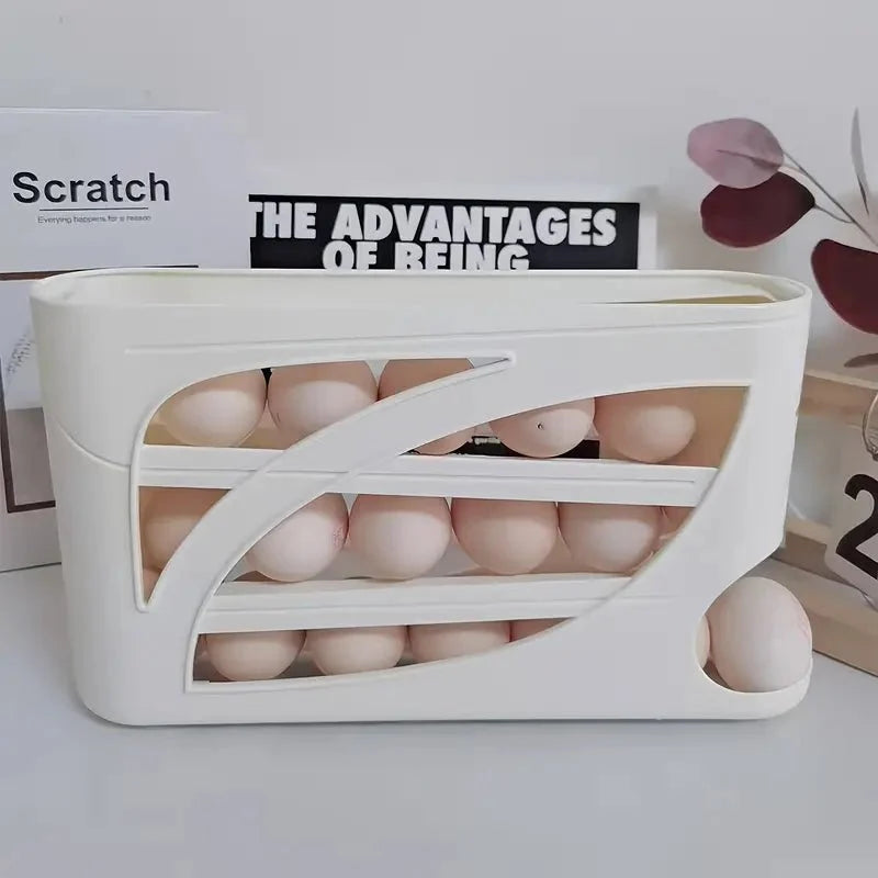 Rolling Egg Dispenser Rack